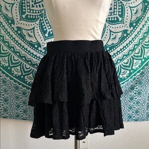 Mini Ruffle Layer Lace Skirt